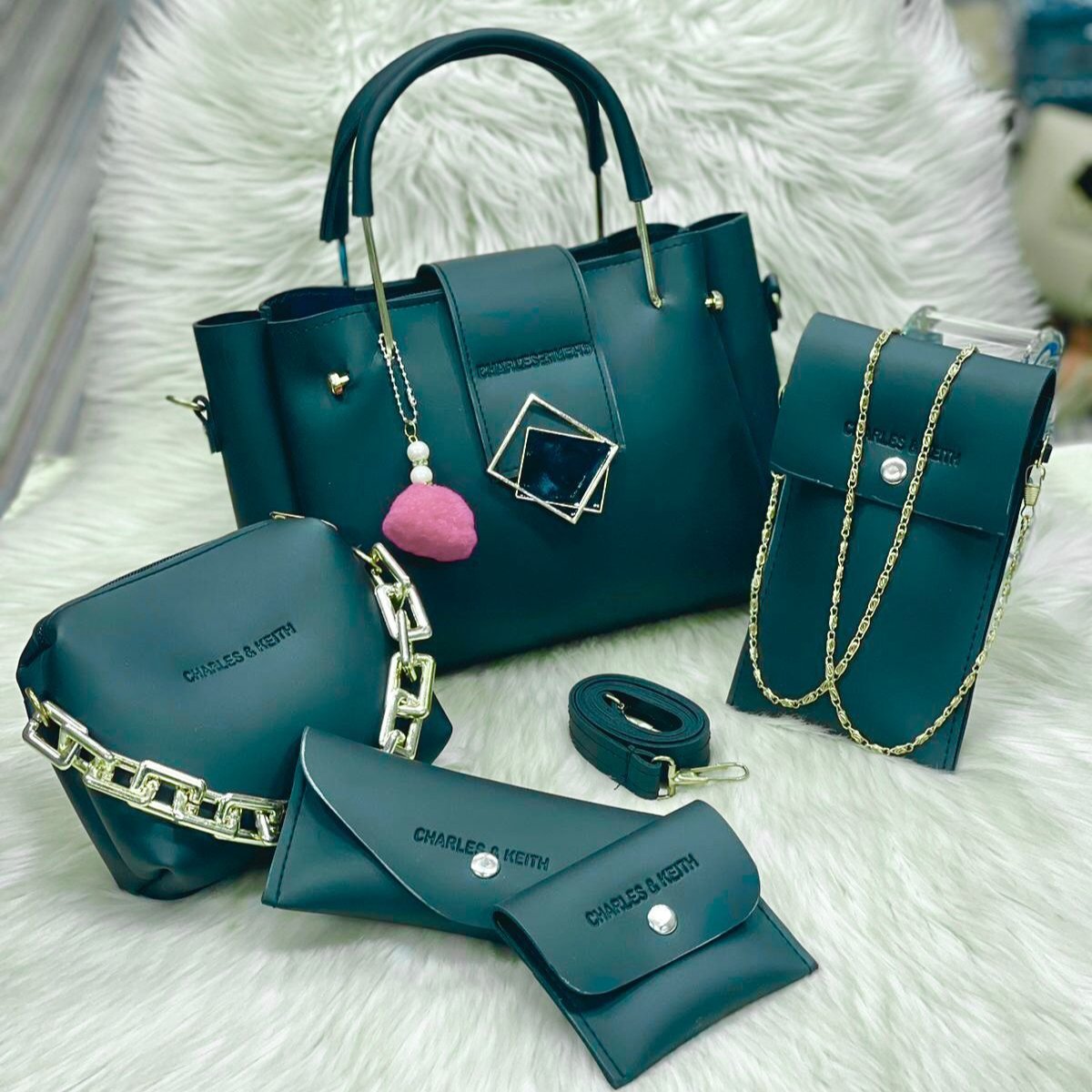 Charles & Keith 5 Pcs Bag Set for Girls - Ishal Design House