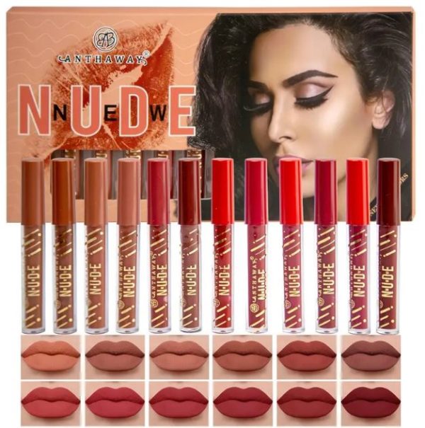 "Bare Rouge – The Perfect Nude-Red Lip Gloss" (Pack of 12).